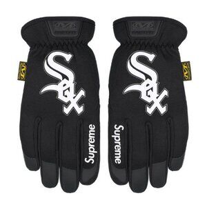 Supreme/Mechanix FastFit MLB Team Gloves SOX Black (FW25) Size Large BRAND NEW